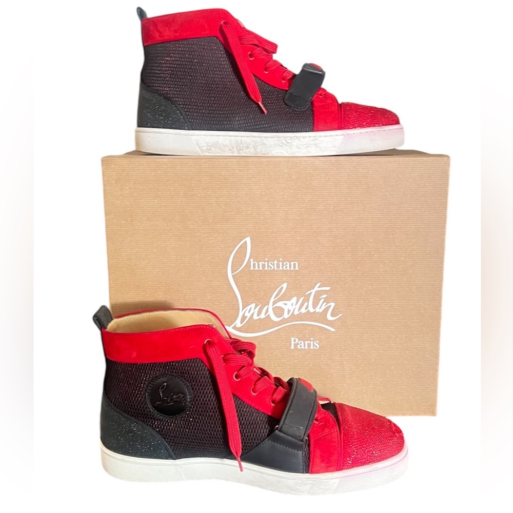 Christian Louboutin Black/Loubi Version Louis Orlato Vs Flat Trico Shoes